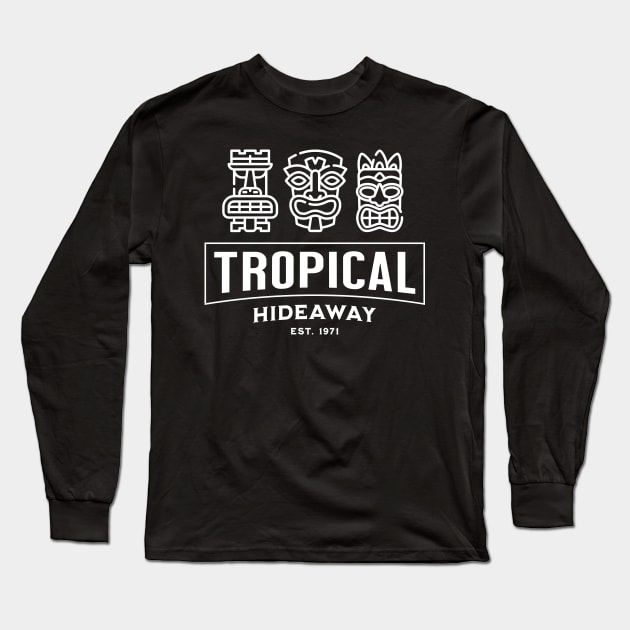 Tiki Room Tropical Hideaway Long Sleeve T-Shirt by Sandpiper Print Design